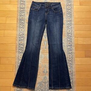 Y2K Grace in LA Bootcut Flare Dark Wash Low Rise Jeans Size 27x32 vintage denim